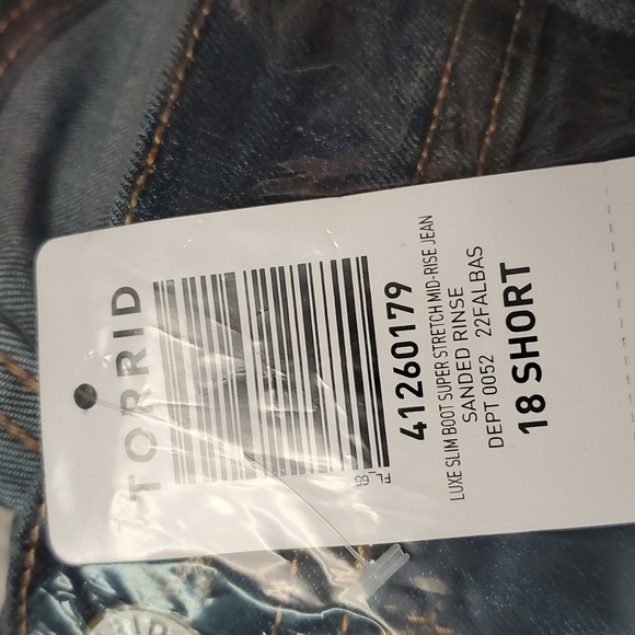 ❤️NWT VINTAGE TORRID JEANS LUXE SLIM BOOT CUT STRETCH MID RISE DENIM - PLUS SIZE - Picture 13 of 16